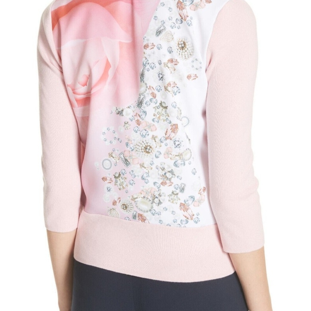 Ted Baker Blenheim Palace Pink Cardigan And Silk Scarf, Ted Size‎ 2